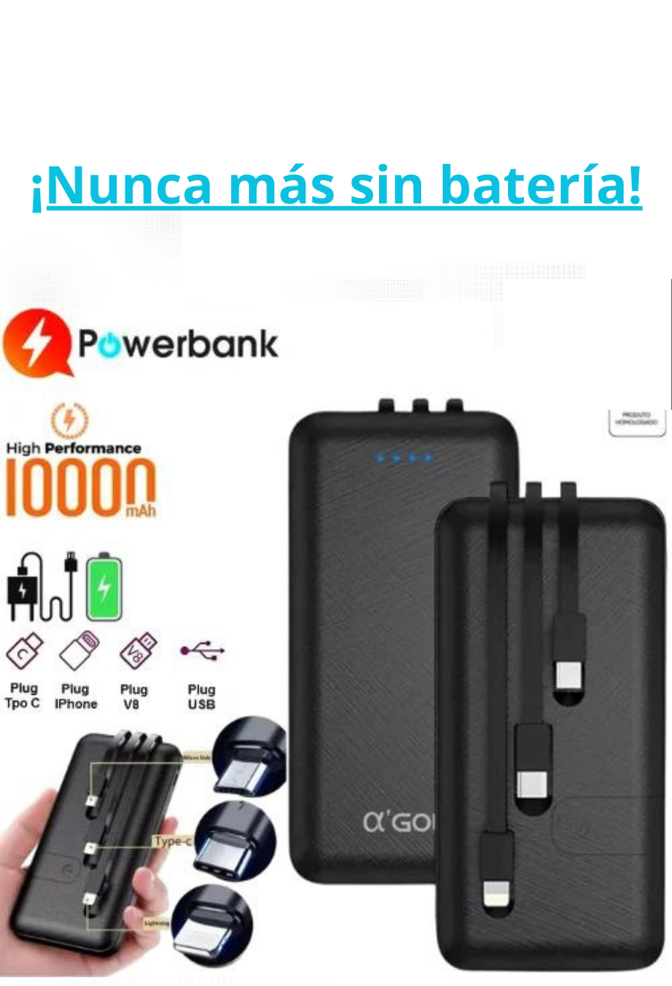 Power Bank Batería Portátil 10000mah 4 C